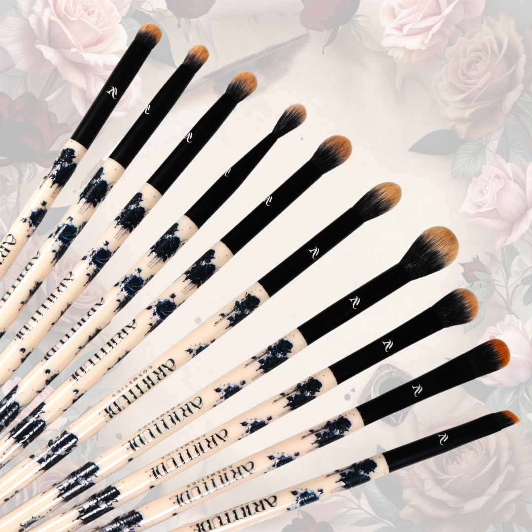 Ink & Roses Eye Blending Brush Set - 10 Piece