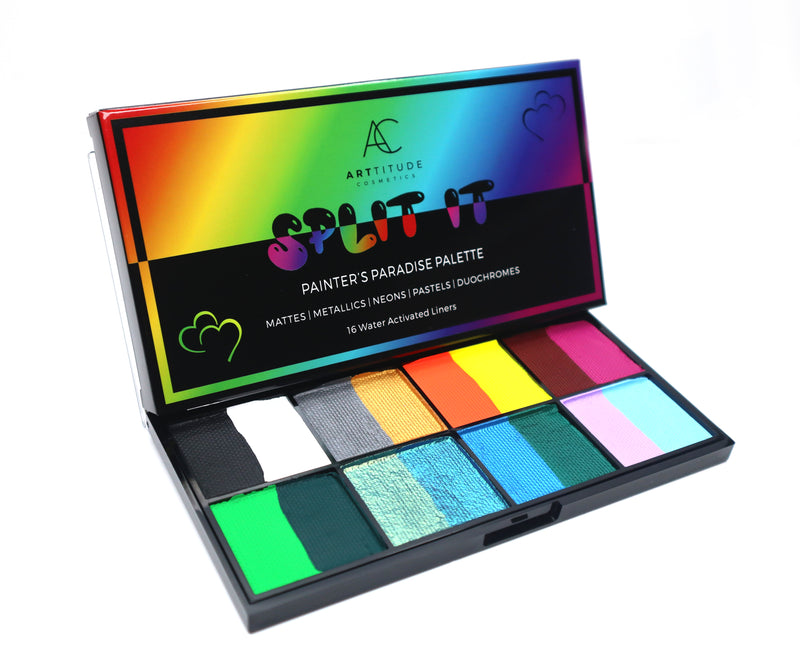 Water Activated Eyeliner Palette, Matte And Uv Glow Graphic